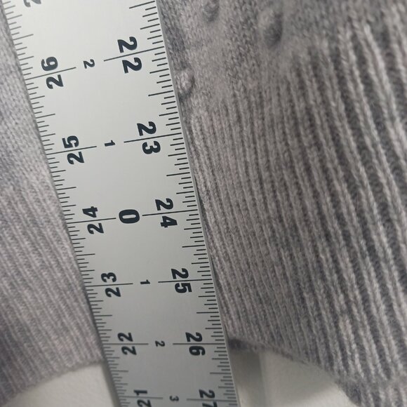 Isaac Mizrahi, NWOT Gray Cashmere Cardigan Sweater Bubble Texture,  LRG, Classic - Picture 15 of 16